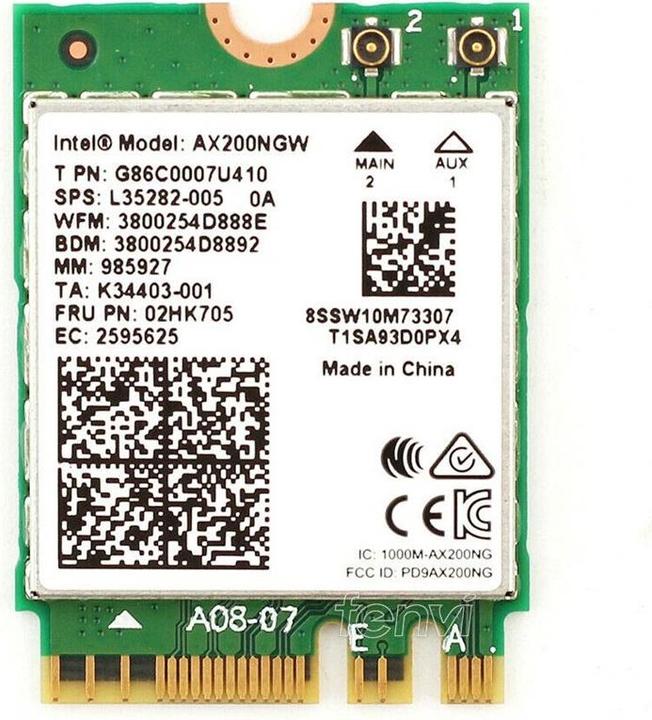 Productafbeelding Intel Wi-Fi 6 AX200 niet vPro (M.2 Een sleutel, M.2 E-sleutel)
