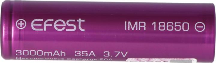 Actual product image Efest Battery Purple IMR 18650 / 35A current output (Flat Top) (1 pcs., 18650, 3000 mAh)