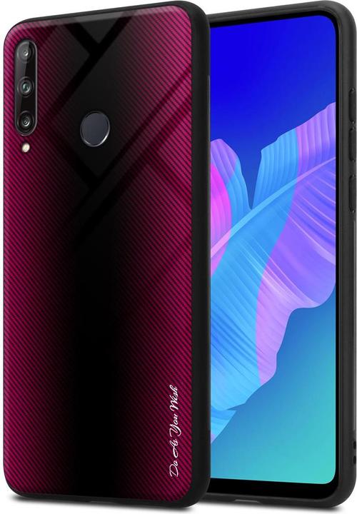 Actual product image Cadorabo TPU Striped Glass Cover (Huawei P40 Lite E)