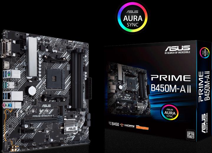 ASUS PRIME B450M-A II (AM4, AMD B450, mATX)