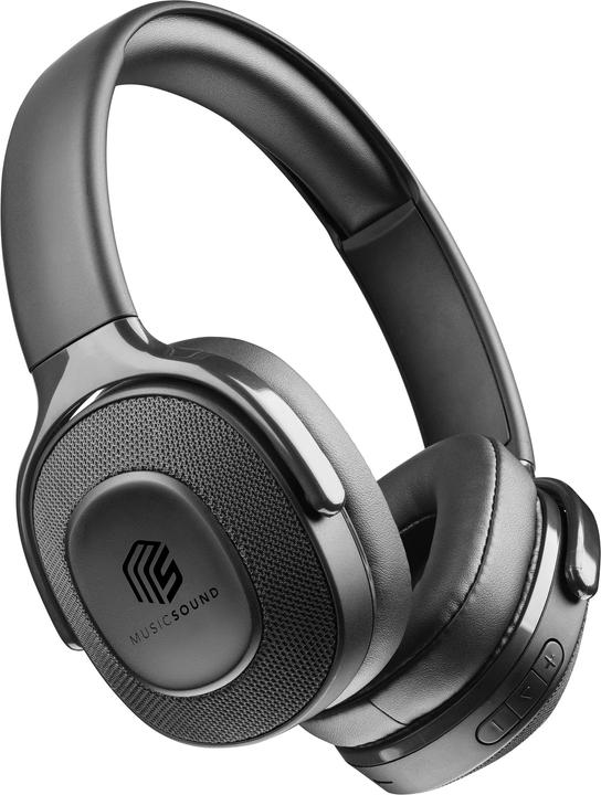 Produktbild Music Sound Music+Sound DEEP Bluetooth-Kopfhörer schwarz on-ear max.25h Laufzeit 1 (keine Geräuschunterdrückung, 25 h, Kabellos)