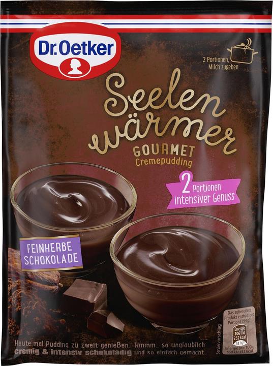 Dr. Oetker Pudding Seelenwärmer Gourmet, feinherbe Schokolade (87 g)