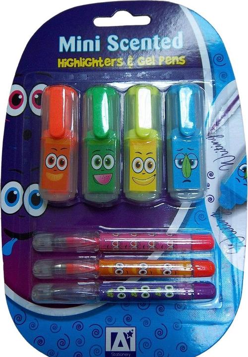 Immagine prodotto Anker Stationery Mini evidenziatore e penna gel di International Stationary (confezione da 7) (Colorato, 7 x)