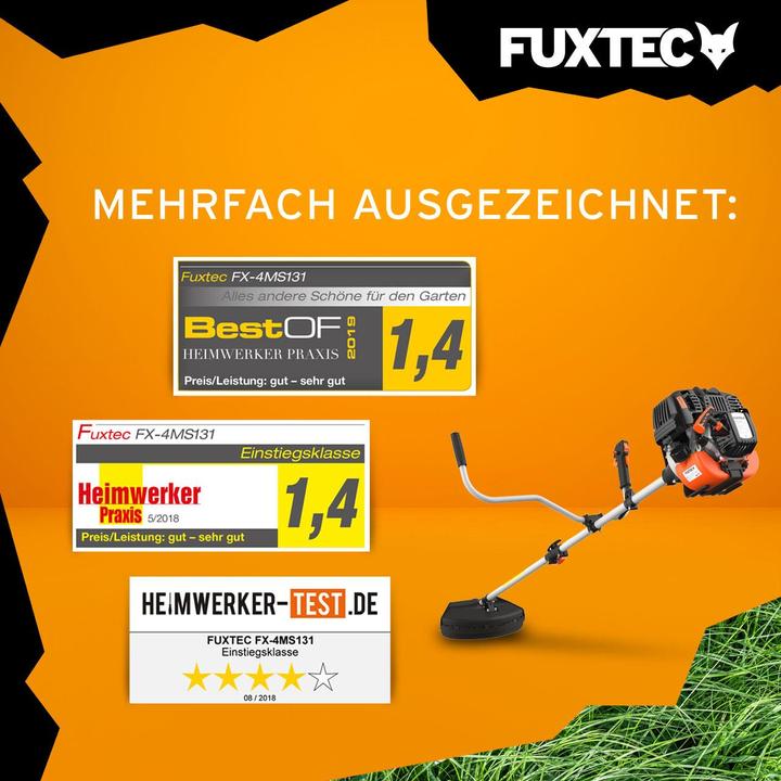 Image du produit Fuxtec FX-4MS131 Débroussailleuse 4 temps (Fils coupe-herbe, Lame de coupe en métal)