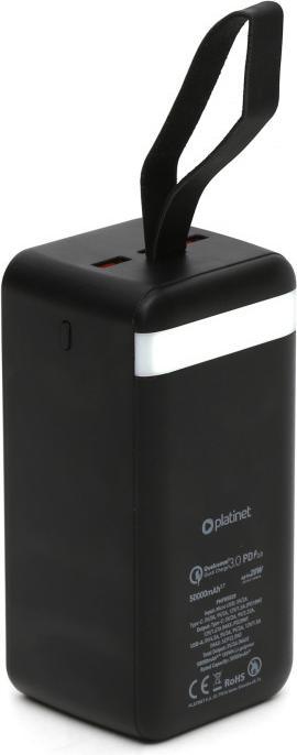 Actual product image Platinet Powerbank LED display black (50000 mAh, 22 W, 22 Wh)