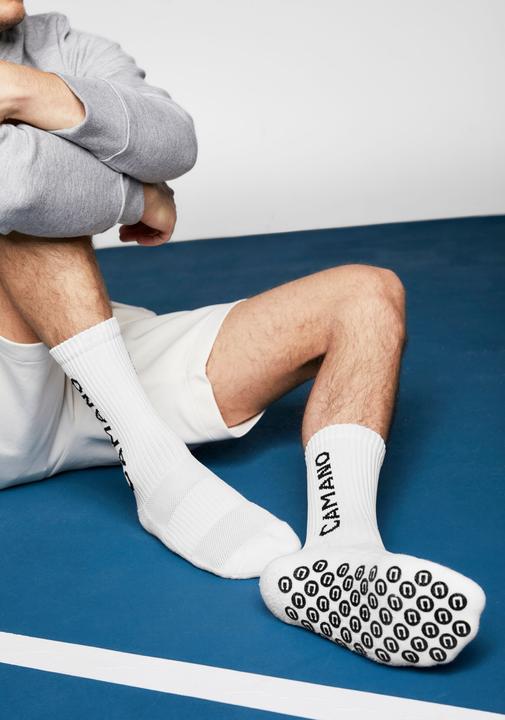 Immagine prodotto Camano Calze sportive con grip Extra strong Calze da calcio antiscivolo Calze da tennis Calze che (35, 38)