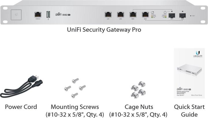 Actual product image Ubiquiti USG: UniFi Security Gateway Pro 4