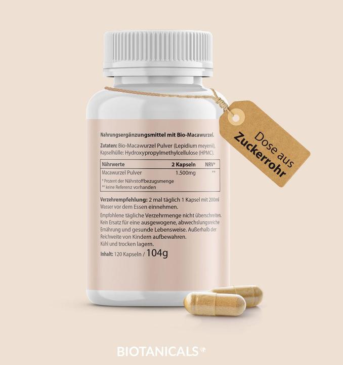 Produktbild Biotanicals Maca (120 Stück, Kapseln, 140 g)