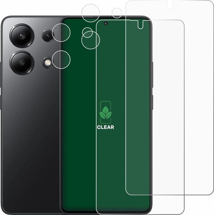 Productafbeelding ScreenLeaf Beschermfolie duurzame screenprotector screenprotector folie helder transparant (2 Stuk, Xiaomi Redmi Note 13)
