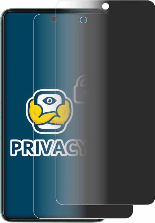 Productafbeelding BROTECT Anti-spionnetje privacyfolie Beschermfolie tegen blauw licht (2 Stuk, Samsung Galaxy A52)