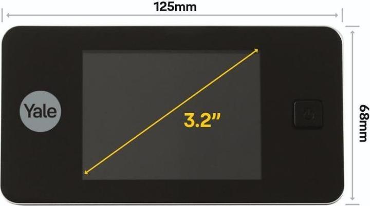 Actual product image Yale YA-05001432-6011 - Digital Door Spy DDV 500, 3.2quot Display Silver (Digital)