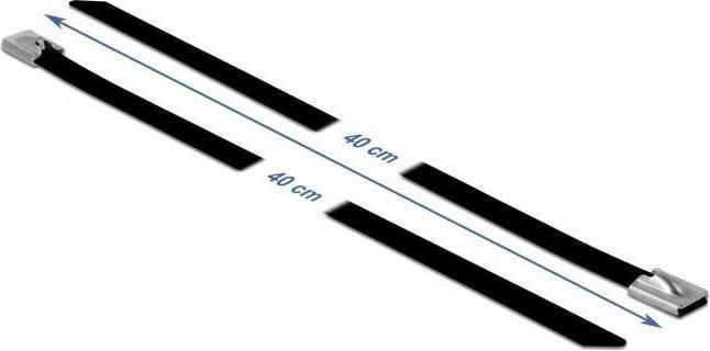 Image du produit Delock Colliers de serrage en acier inoxydable 400x7,9 10 pcs. (Serre-câbles en plastique, 400 mm, 10 pcs)