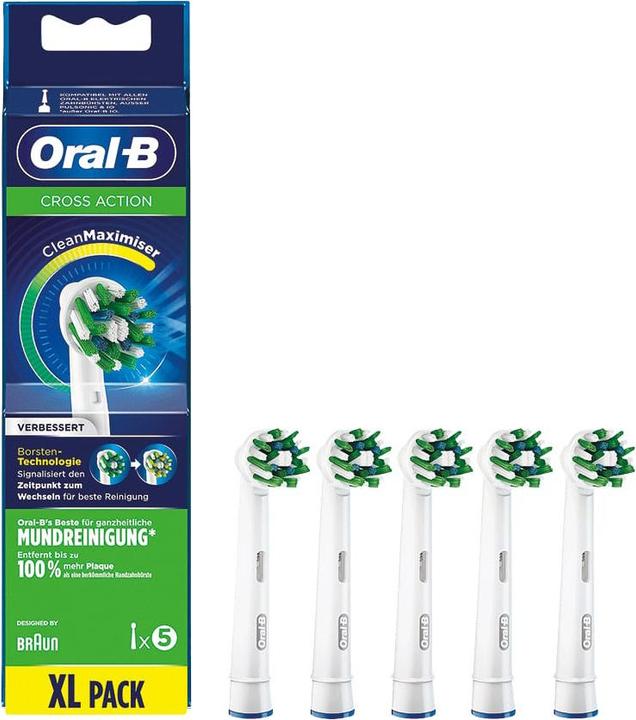 Immagine prodotto Oral-B Testina per spazzolino elettrico CrossAction 80339542 5 pezzi Nero (6 x)