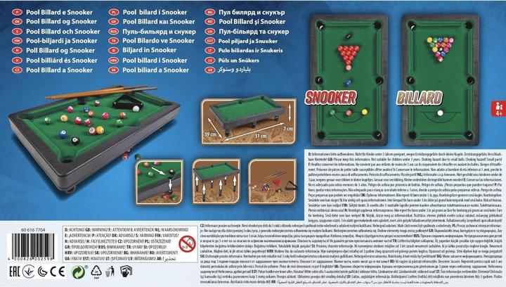 Produktbild Noris 606167704 Pool Billard & Snooker inkl. 2 Queues, 16 Billard und 17 Snooker Kugeln und Triangel
