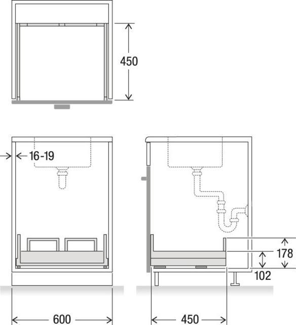 Actual product image Müllex Fertigschublade 60 Pro