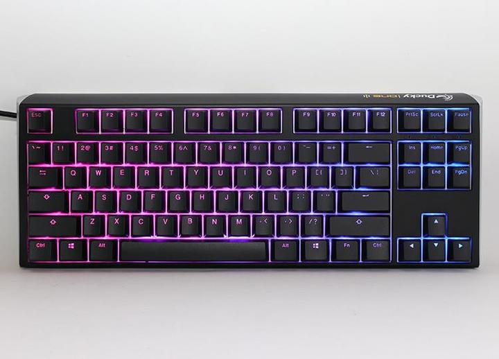 Actual product image Ducky One 3 Classic Black/White TKL Gaming Keyboard, RGB LED - MX-Silent-Red (DE, Cable)