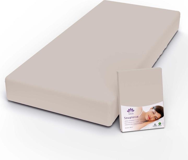 Immagine prodotto Lotus Bettwaren Lenzuolo matrimoniale in jersey Souplesse (120 x 200 cm)