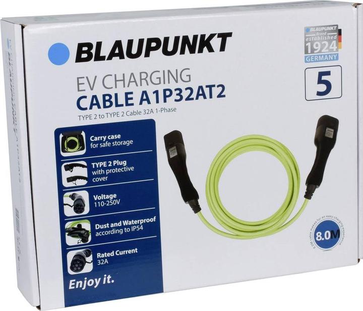Immagine prodotto Blaupunkt Cavo di ricarica (Tipo 2, 7.40 kW, 32 A, 8 m)