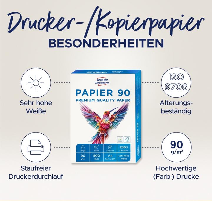 Actual product image Avery multifunctional paper (90 g/m², 500 x, A4)