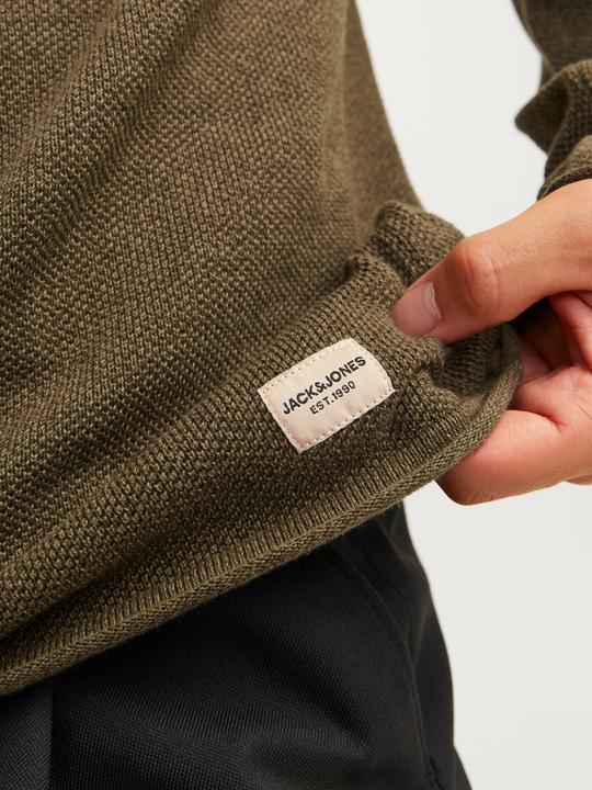 Actual product image Jack & Jones Plain knitted pullover Knitted pullover with round neck (M)