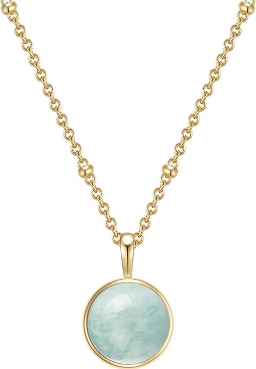 Glanzstücke München Damen Sterling Silber Amazonit gelbgold 40,0 cm Basiskette + 5,0 cm Verlängerung - 11032 (Sterling Silber, 40 - 45 cm)