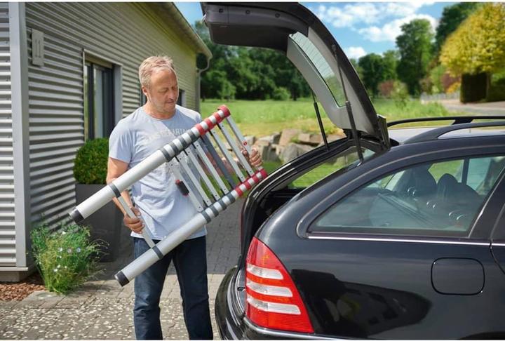 Actual product image Hailo FlexLine, aluminium safety telescopic ladder, 9 rungs (Single ladder, 264 cm)