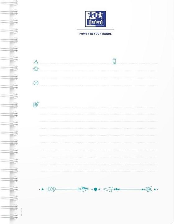 Actual product image Oxford Notebook A5, lined, sea green (A5, Lined, Soft cover)