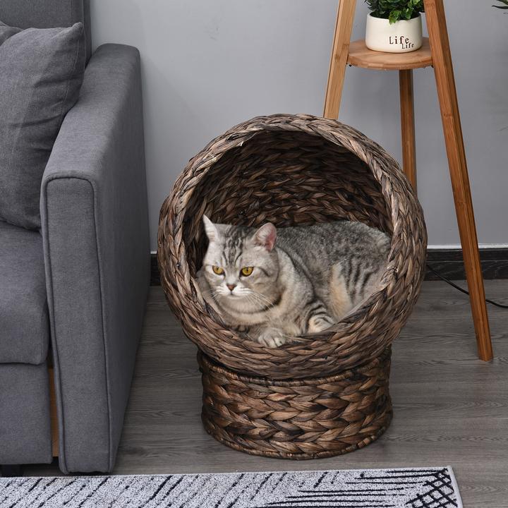 Immagine prodotto PawHut Casa per gatti in rattan intrecciato (Gatto)