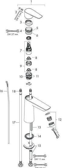 Actual product image hansgrohe Talis E chrome