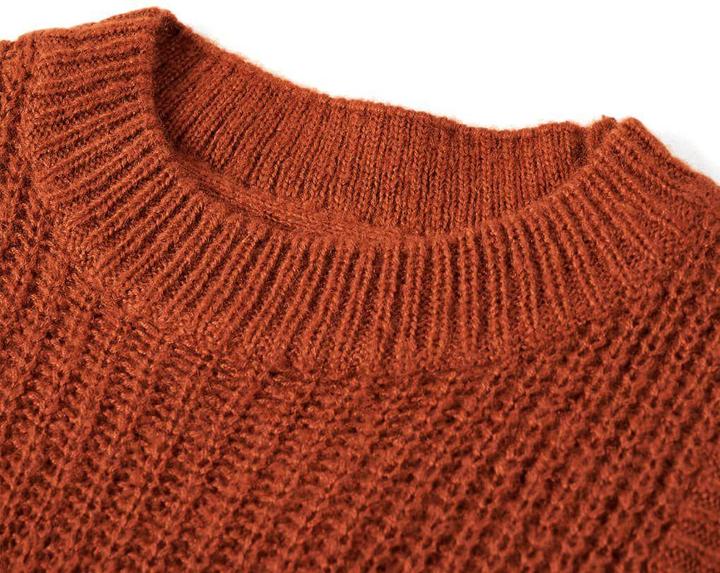 Image du produit VidaXL Gilet pull pour enfants Tricoté Cognac 140,Matériau : 67 (140)