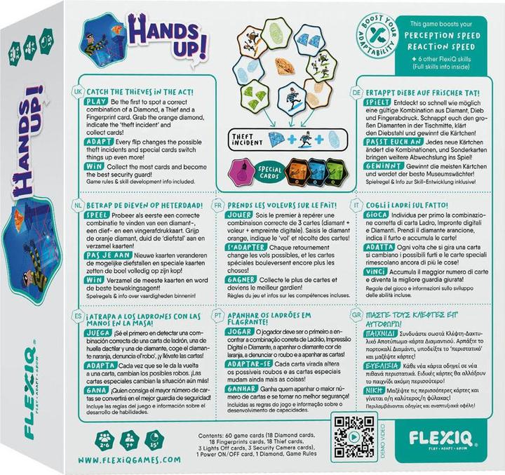 Actual product image Asmodée FlexiQ Dice & Card Board Game 'Hands Up!' 112045 from 7+ Years