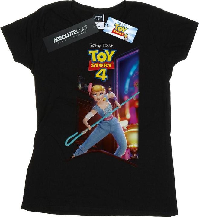 Actual product image Disney Womens/Ladies Toy Story 4 Bo Peep And Giggle McDimples Poster Cotton T-Shirt (S)