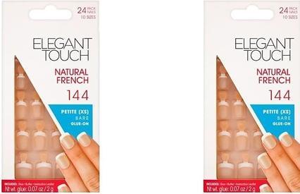 Actual product image Elegant Touch Natural French Bare 144 Xs (Artificial nails, Beige)