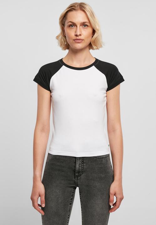 Image du produit Urban Classics Tee-shirt de base-ball rétro pour femmes Organic Stretch Short (XS)