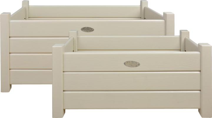 Actual product image Esschert Design Planter boxes rectangular white, set S/L (30.30 cm)