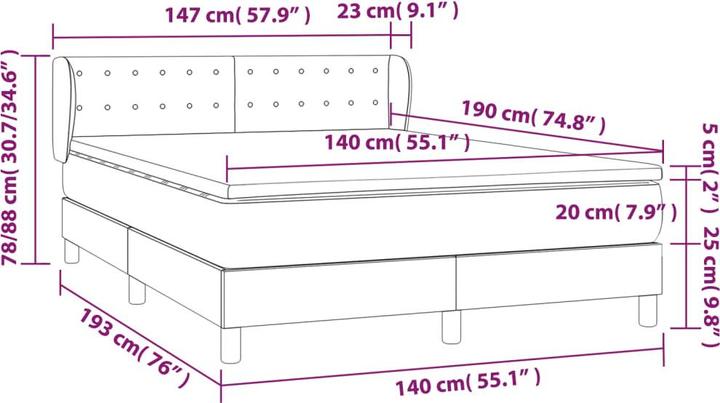 Produktbild VidaXL Trinity (140 x 190 cm)