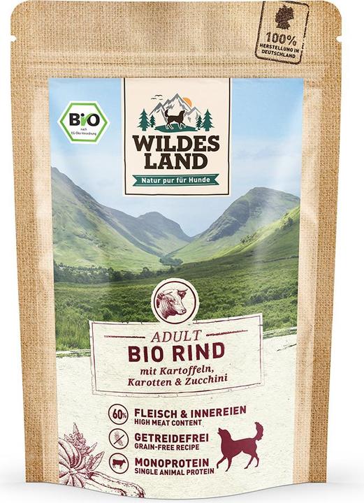 Immagine prodotto Wildes Land Alimento umido Manzo con patate, carote e zucchine 125 g (Adulto, 1 pz., 140 g)