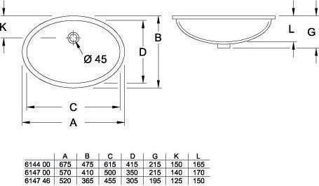 Actual product image Villeroy & Boch V&B Vanity unit EVANA 615x415mm, with ÜL white (415 mm, 615 mm)