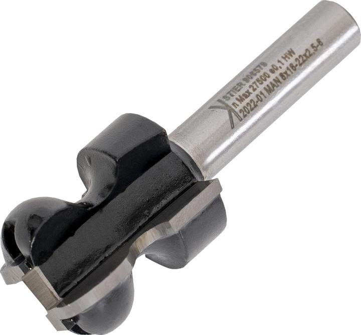 Actual product image Stier Handle moulding cutter HW 8 mm diameter 22-16 R2.5/6