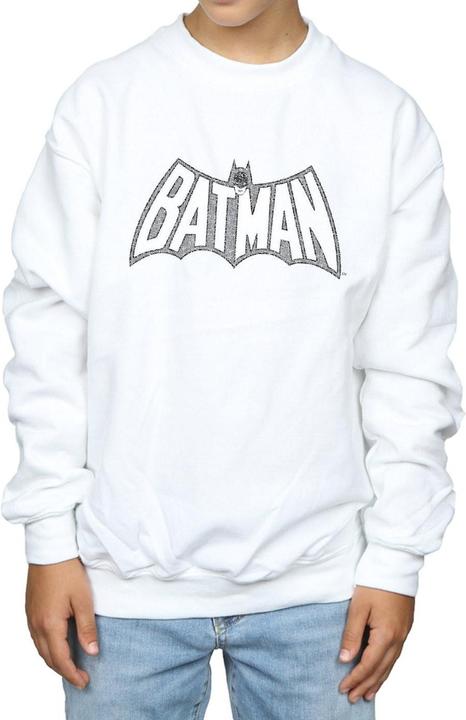 Actual product image Boys Batman Retro Crackle Logo Sweatshirt (140, 146)