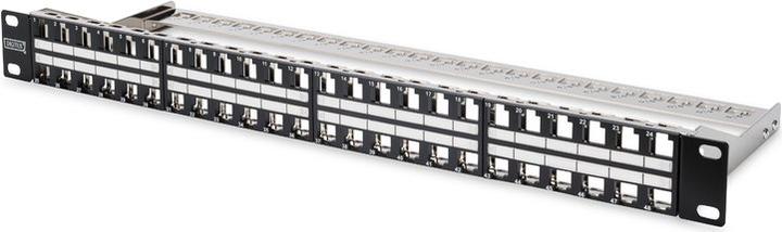 Image du produit Digitus Panneau de brassage 1U pour modules Keystone 48 ports 48,3cm 19 pouces noir RAL 9005
