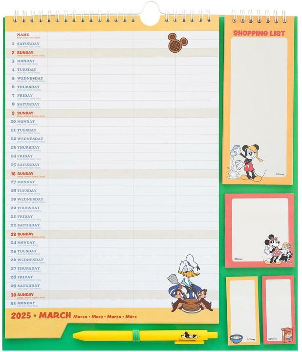 Nutritional values and ingredients Weekly note calendar Disney Classic 30 x 34 cm (30 x 34 cm)
