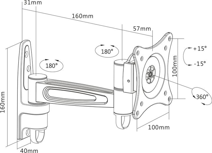 Produktbild InLine Wandhalterung