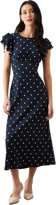 Image du produit Dorothy Perkins Womens/Ladies Empire Spotted Ruffle Midi Robe (40 D)