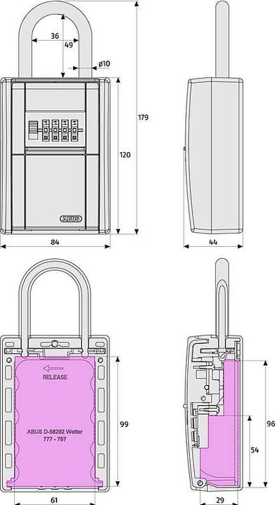 Actual product image Abus KeyGarage 797 LED