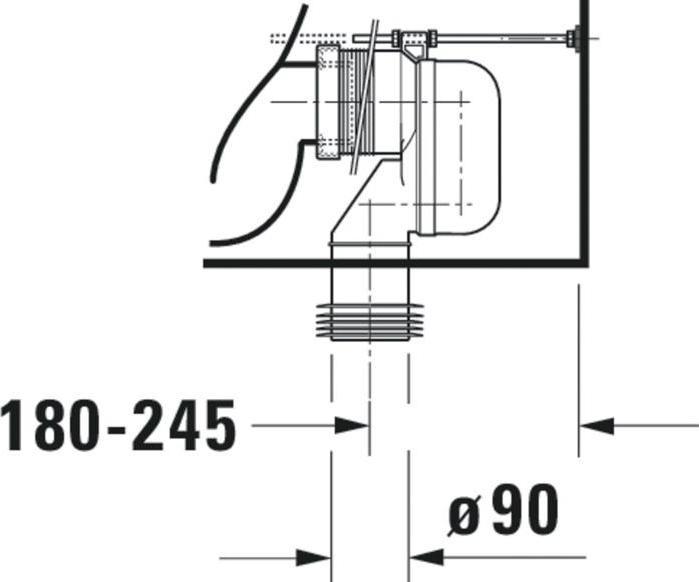 Actual product image Duravit Floor-standing WC combination STARCK 1 deep, 415x640mm, Vario outlet white