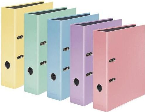 Falken Ordner Pastel Color A4 80 mm Pappkarton 2-Ring 10 Stück (A4, 80 mm, 10 Stück)