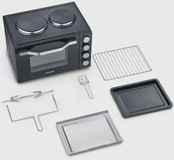 Actual product image Severin TO2074 Baking and toasting oven black / brushed stainless steel