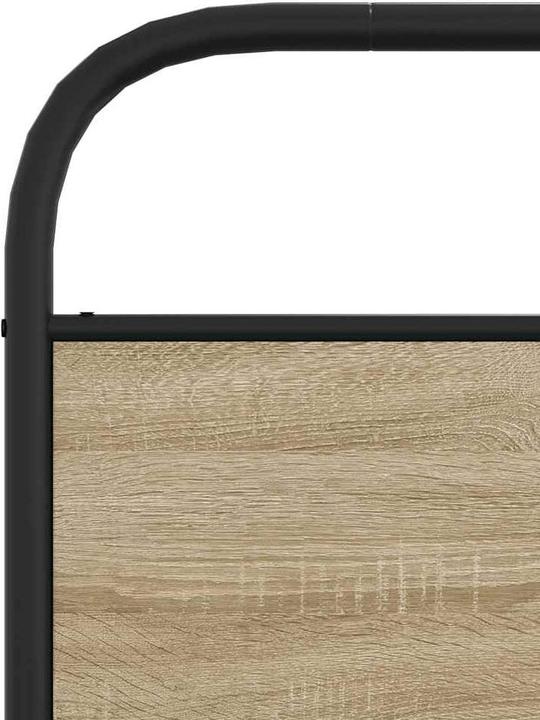 Produktbild VidaXL Bettgestell ohne Matratze 90x200 cm Räuchereiche Holzwerkstoff (90 x 200 cm)