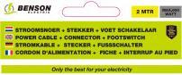 Energie-Label Benson Electric Netzkabel + Stecker + Fussschalter (2 m)
